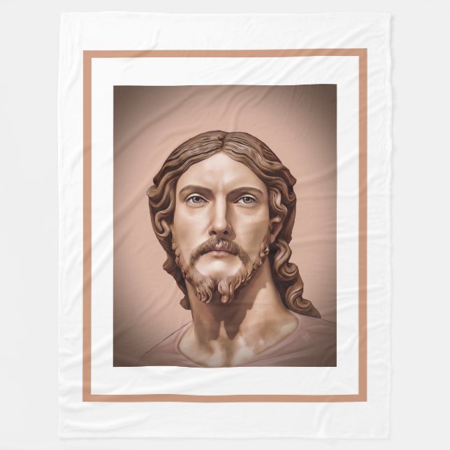BÜSTE CHRISTUS DES ERLÖSERS von MICHELANGELO 2026_ Fleecedecke (Vorderseite)