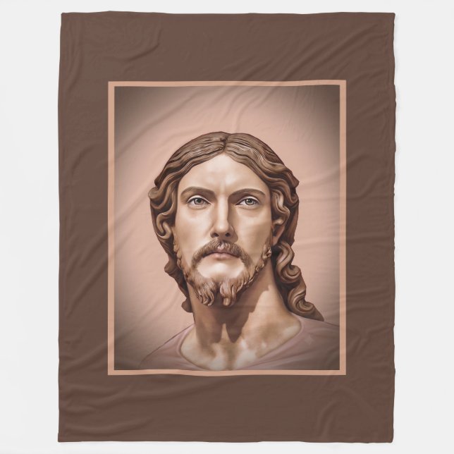 BÜSTE CHRISTUS DES ERLÖSERS von MICHELANGELO 2026_ Fleecedecke (Vorderseite)