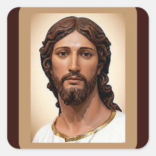 BÜSTE CHRISTUS DES ERLÖSERS von MICHELANGELO 2026 Quadratischer Aufkleber
