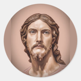 BÜSTE CHRISTUS DES ERLÖSERS von MICHELANGELO 2026_ Runder Aufkleber
