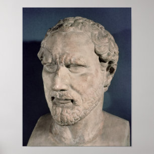 Büste der Demosthenes Poster