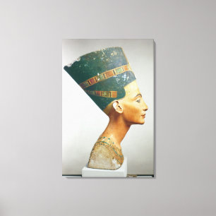 Büste der Königin Nefertiti, seitliche Sicht vom S Leinwanddruck