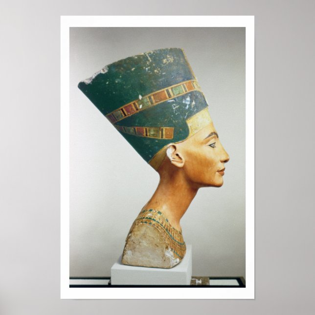 Büste der Königin Nefertiti, seitliche Sicht vom S Poster (Vorne)