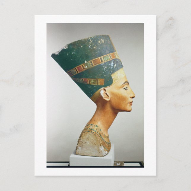 Büste der Königin Nefertiti, seitliche Sicht vom S Postkarte (Vorderseite)
