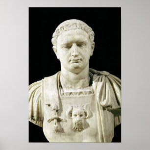 Büste des Kaisers Domitian Poster