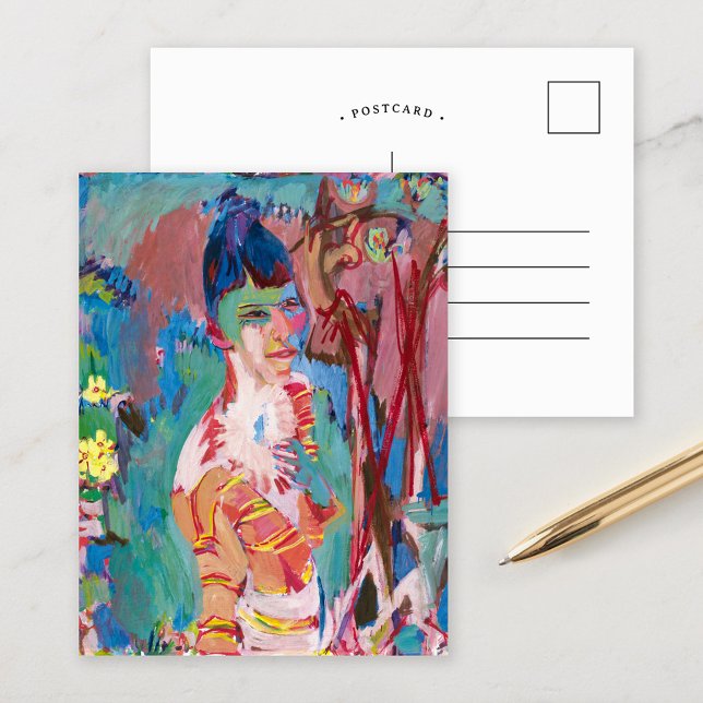 Büste eines farbigen Mädchens | Albert Müller Postkarte (Von Creator hochgeladen)