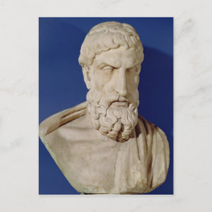 Büste von Epicurus Postkarte