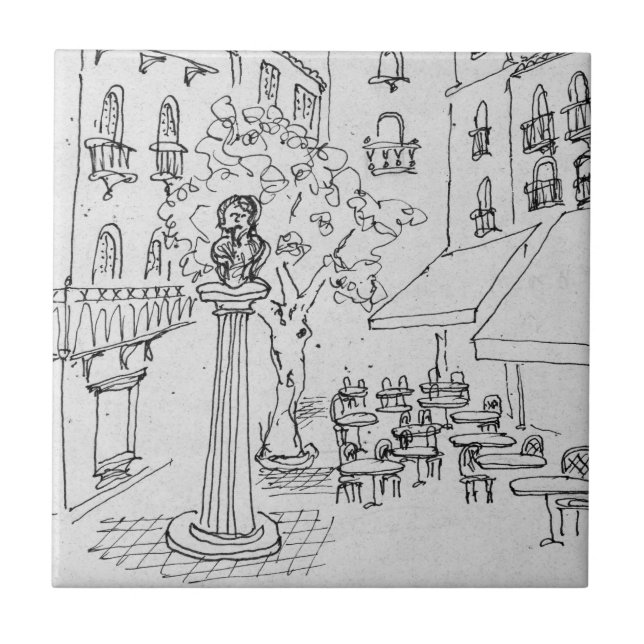 Büste von Frederic Mistral| Avignon, Frankreich Fliese (Vorderseite)