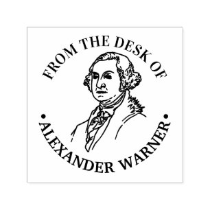 Büste von George Washington "From the Desk of" Permastempel