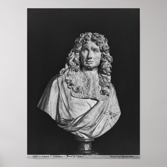 Büste von Jean-Baptiste Colbert de Torcy Poster (Vorne)