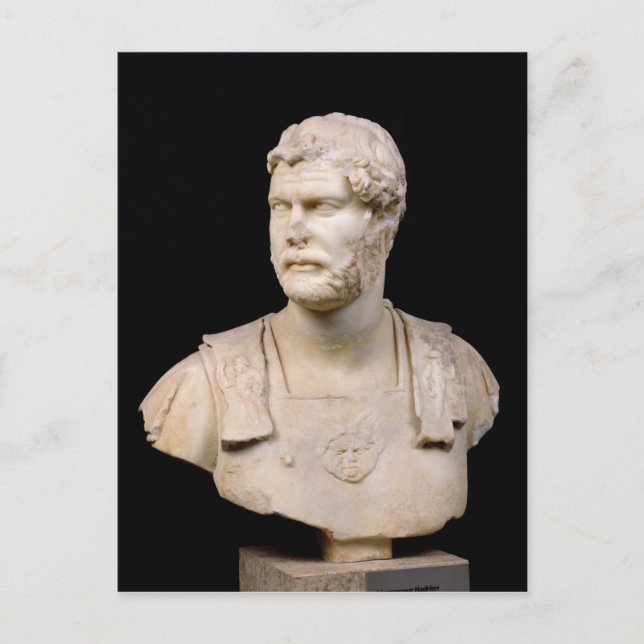 Büste von Kaiser Hadrian auf Kreta Postkarte (Vorderseite)