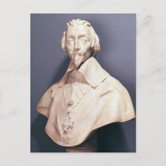 Büste von Kardinal Richelieu c.1642 Postkarte (Vorderseite)