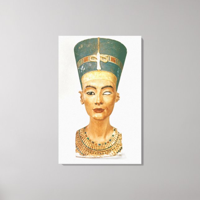 Büste von Königin Nefertiti, Vorderansicht, von de Leinwanddruck (Vorderseite)