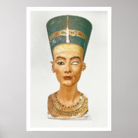 Büste von Königin Nefertiti, Vorderansicht, von de