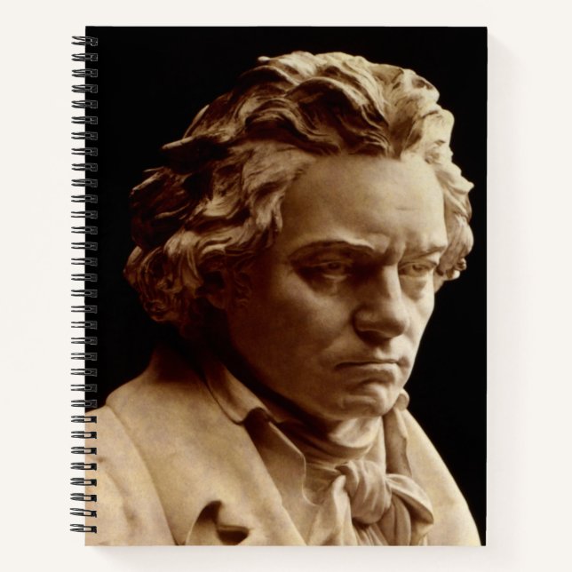 Büste von Ludwig van Beethoven Notizbuch (Vorderseite)