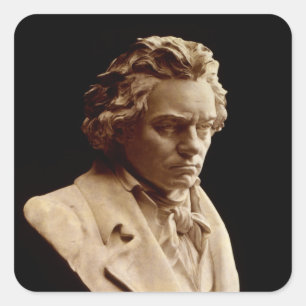 Büste von Ludwig van Beethoven Square Sticker