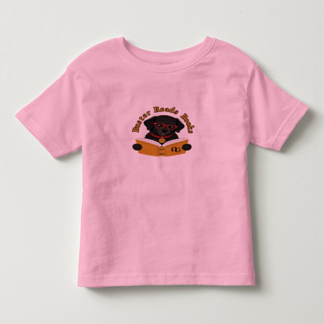 Buster liest Toddler T-Shirt (Vorderseite)