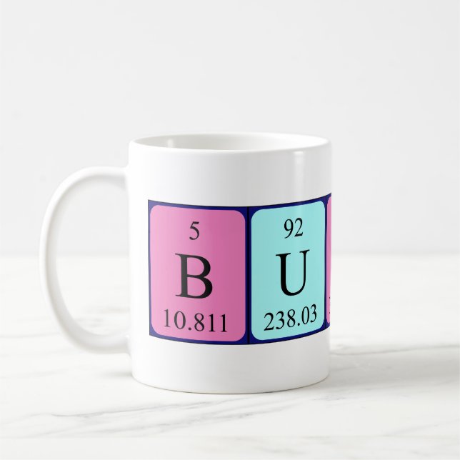 Buster Periodenname Tasse (Links)