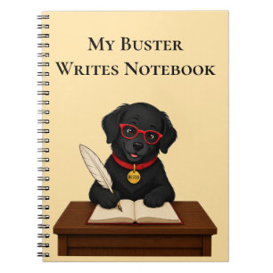 Buster Writes – Spiralnotizbuch für Schriftsteller Notizblock