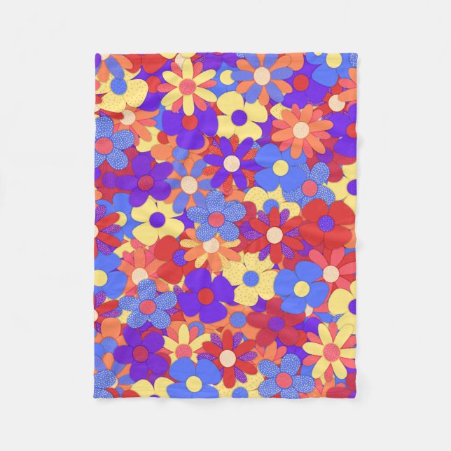 Bustling Bouquet Fleece Blanket (Vorderseite)