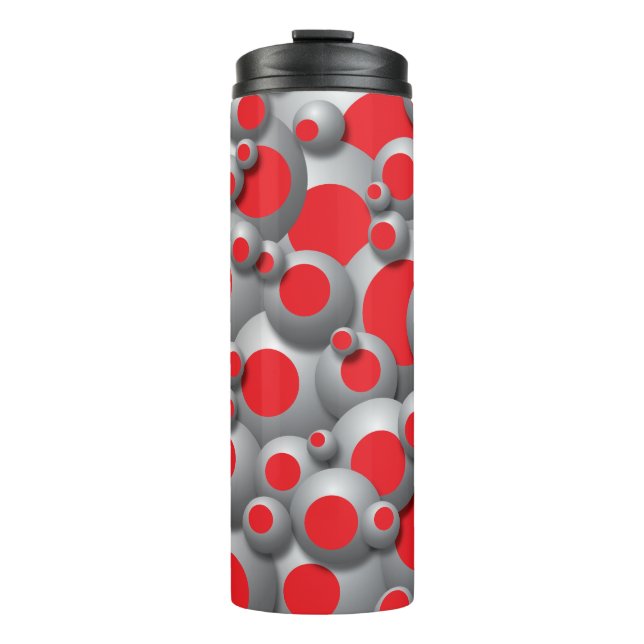 Bustling Bubbles Red Thermosbecher (Vorderseite)