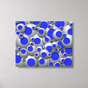 Bustling Bubbles Royal Blue Canvas Print Leinwanddruck