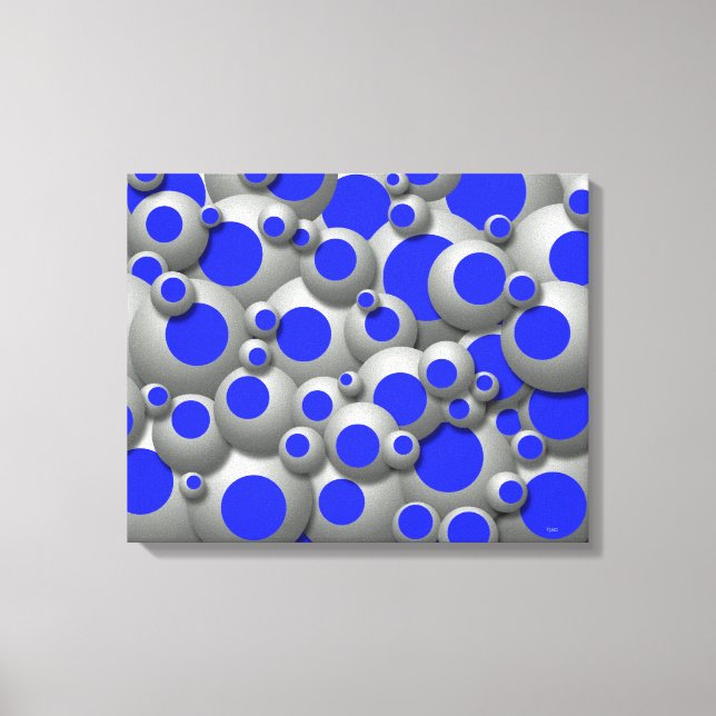 Bustling Bubbles Royal Blue Canvas Print Leinwanddruck (Vorderseite)