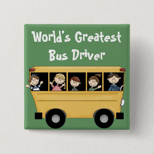 Bustreiber-Knopf Schulbus ~ Welt bestster Button