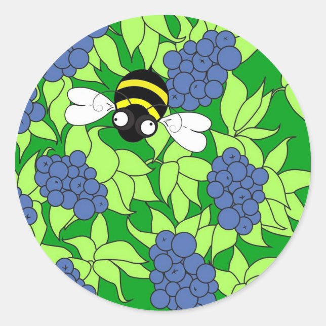 Busy Bee Collection - Blueberry Delight Runder Aufkleber (Vorderseite)