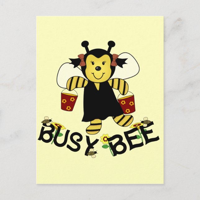 Busy Bee Postkarte (Vorderseite)