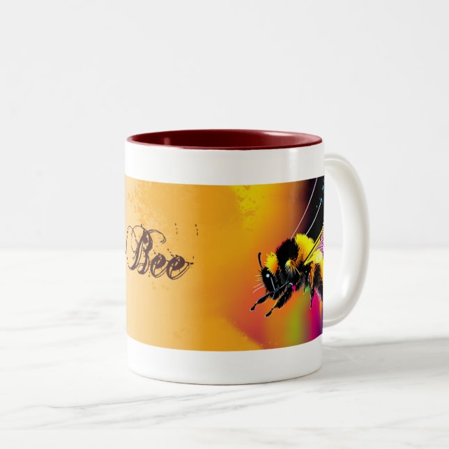 Busy-Bee-Tea-Tasse Zweifarbige Tasse (VorderseiteRechts)