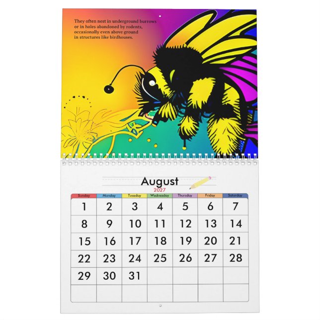Busy-Bee-Tischkalender Kalender (Aug 2027)