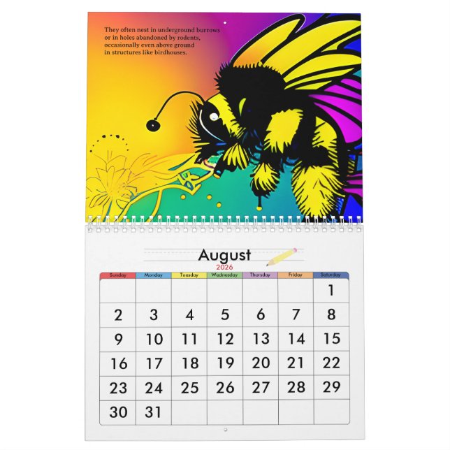Busy-Bee-Tischkalender Kalender (Aug 2026)