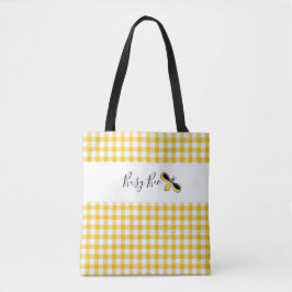 Busy Bee, Yellow Gingham Shoulder Tasche