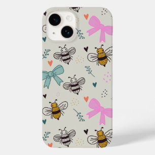 Busy Bees und Schleifen Handyhülle Case-Mate iPhone 14 Hülle