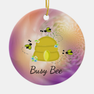 Busy Bees Whimsical mehrfarbig Keramik Ornament