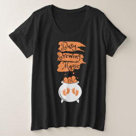 Busy Brewing Magic - Zehn Mama-zu-be Halloween Große Größe T-Shirt