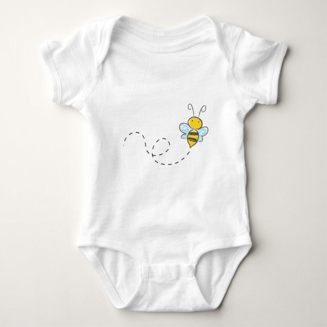 Busy Bumble Bee Baby Strampler (Vorderseite)