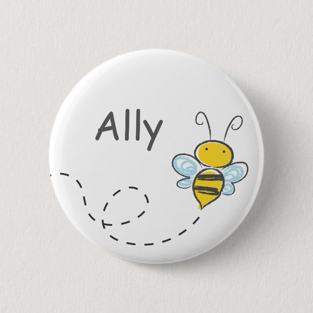 Busy Bumble Bee Button (Vorderseite)