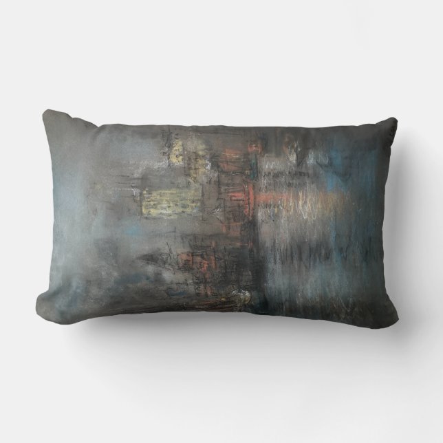 Busy Harbour (von Glenn Cooper Henshaw) Lendenkissen (Vorderseite)