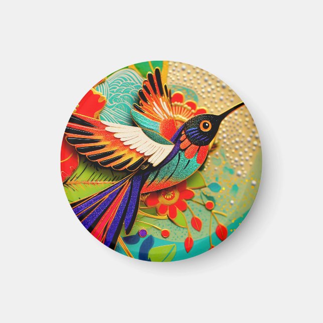 Busy Hummingbird Magnet (Vorne)