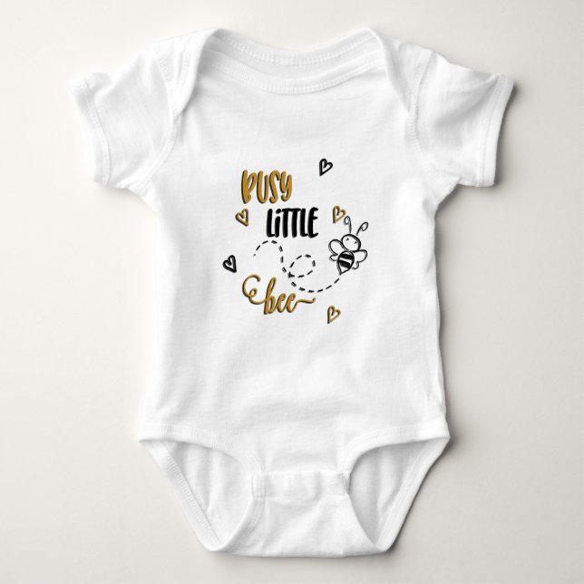 Busy Little Bee Baby Bodysuit Strampler (Vorderseite)