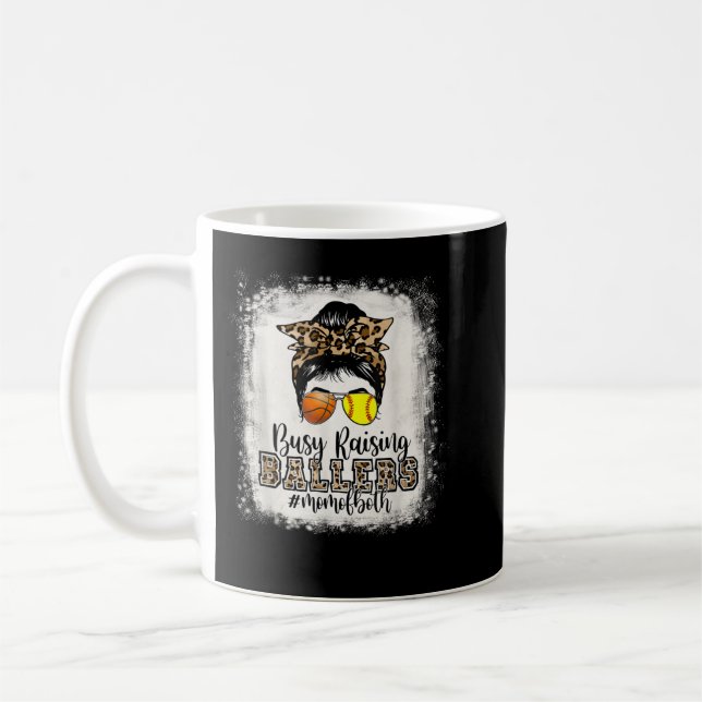 Busy Raising Ballers Mom Of Both Basketball Softba Kaffeetasse (Links)