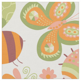 Busy Summer Garden Fabric Stoff