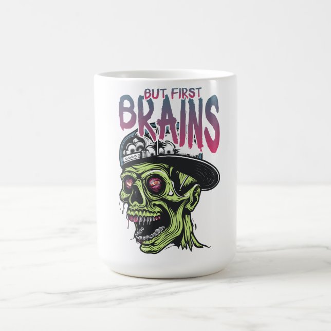 But First Brains Zombie Mug | Funny Horror Coffee  Kaffeetasse (Mittel)