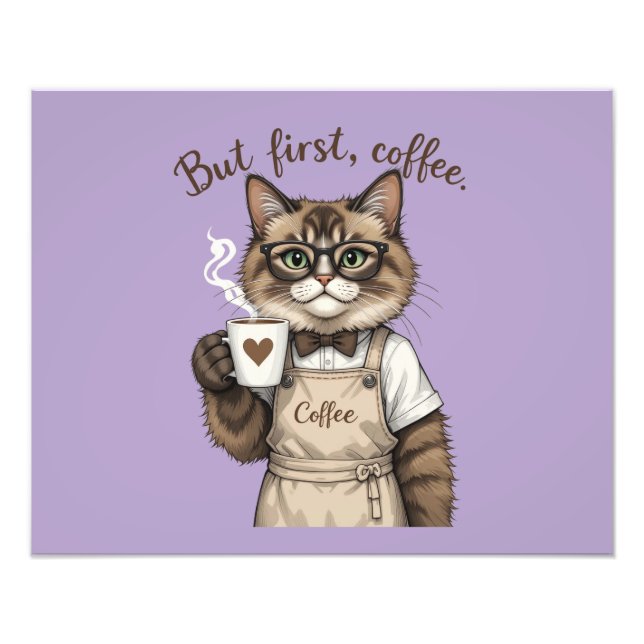 But First, Coffee Cat Fotodruck (Vorne)