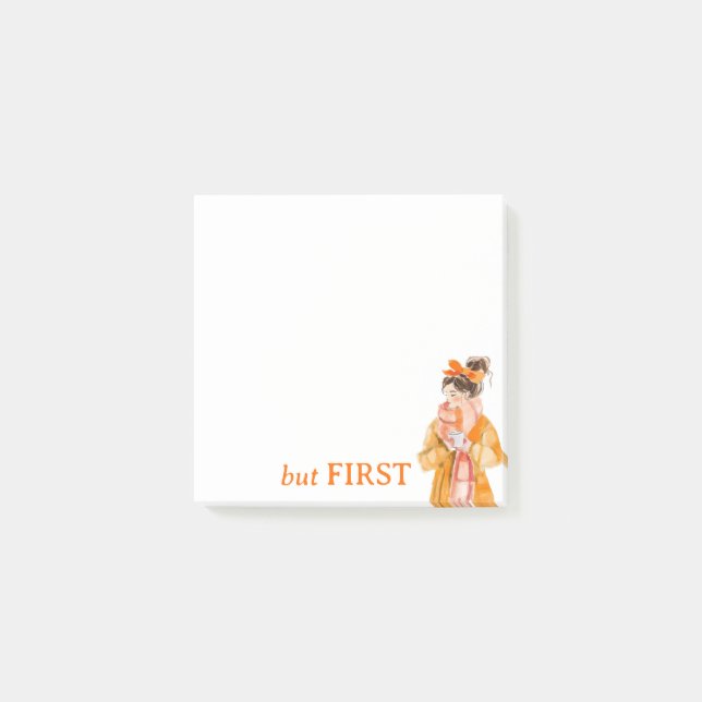 But first... coffee lady Notes Post-it Klebezettel (Vorderseite)