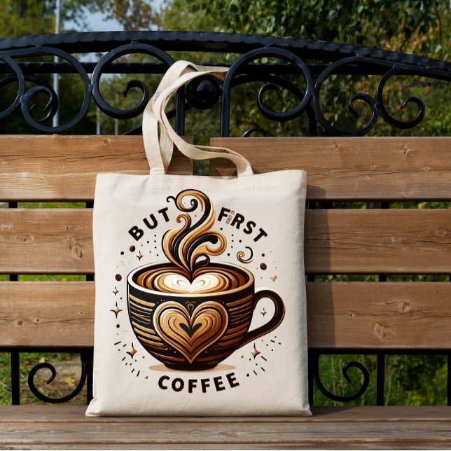 But First Coffee – Swirl & Sparkle Tote (Von Creator hochgeladen)
