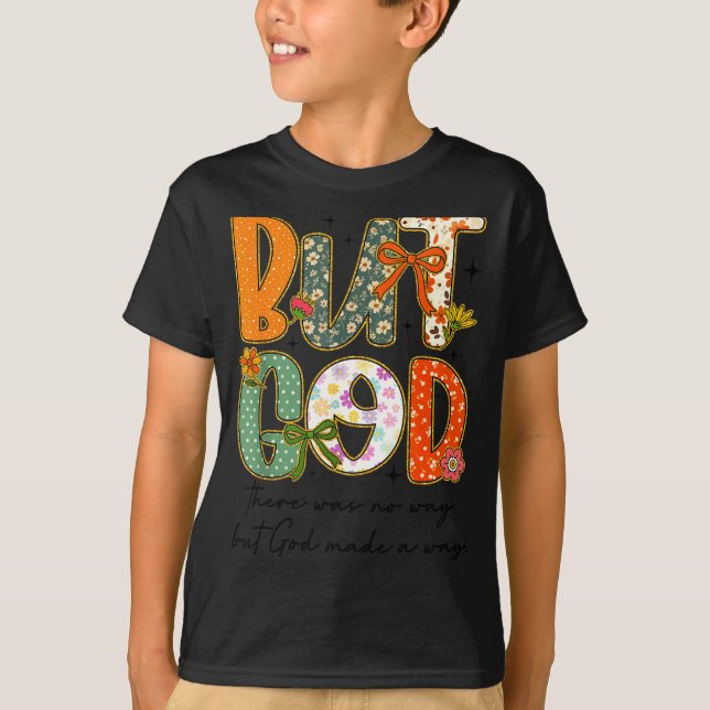 But God Christian Autumn Thankful Coquette Bow Tha T-Shirt (Vorderseite)