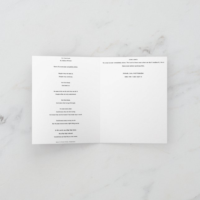 But God Does Poem, Photo, and Quote Dankeskarte (Innenseite)